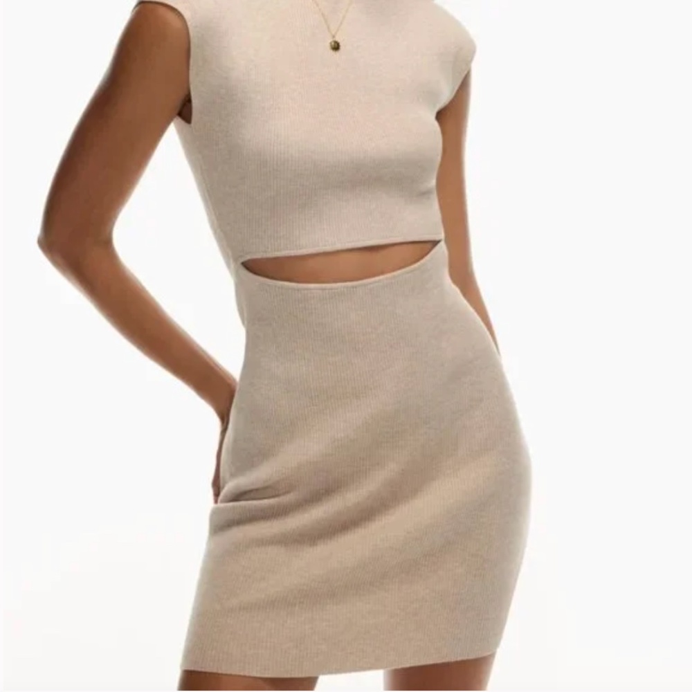 Wilfred Free Cut-Out Knit Mini Dress